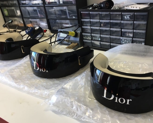 Prototype casque VR pour Dior